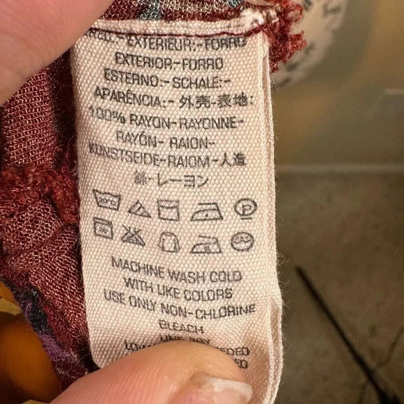 Free People Snap It Up Swing Tree Tunic Maroon Tank Top Boho Casual Size Small - Picture 7 of 8